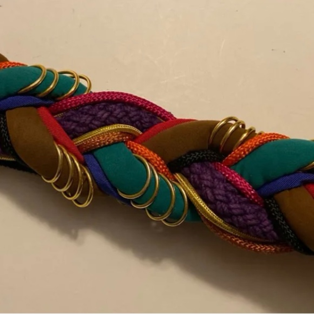 Vintage multicolor stretch belt